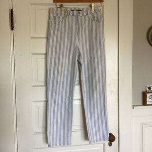 J BRAND JULES HIGH RISE BLUE & WHITE RINSE STRAIGHT SIZE 30 - 27 INCH LENGTH